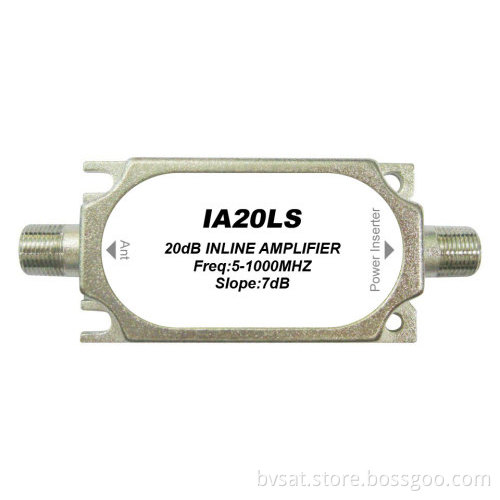 Signal Slop Gain 5-1000 Mhz 20 Db Inline Amplifier